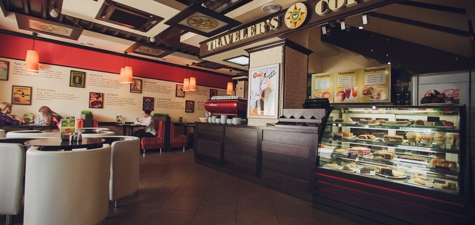 Современная кофейня.